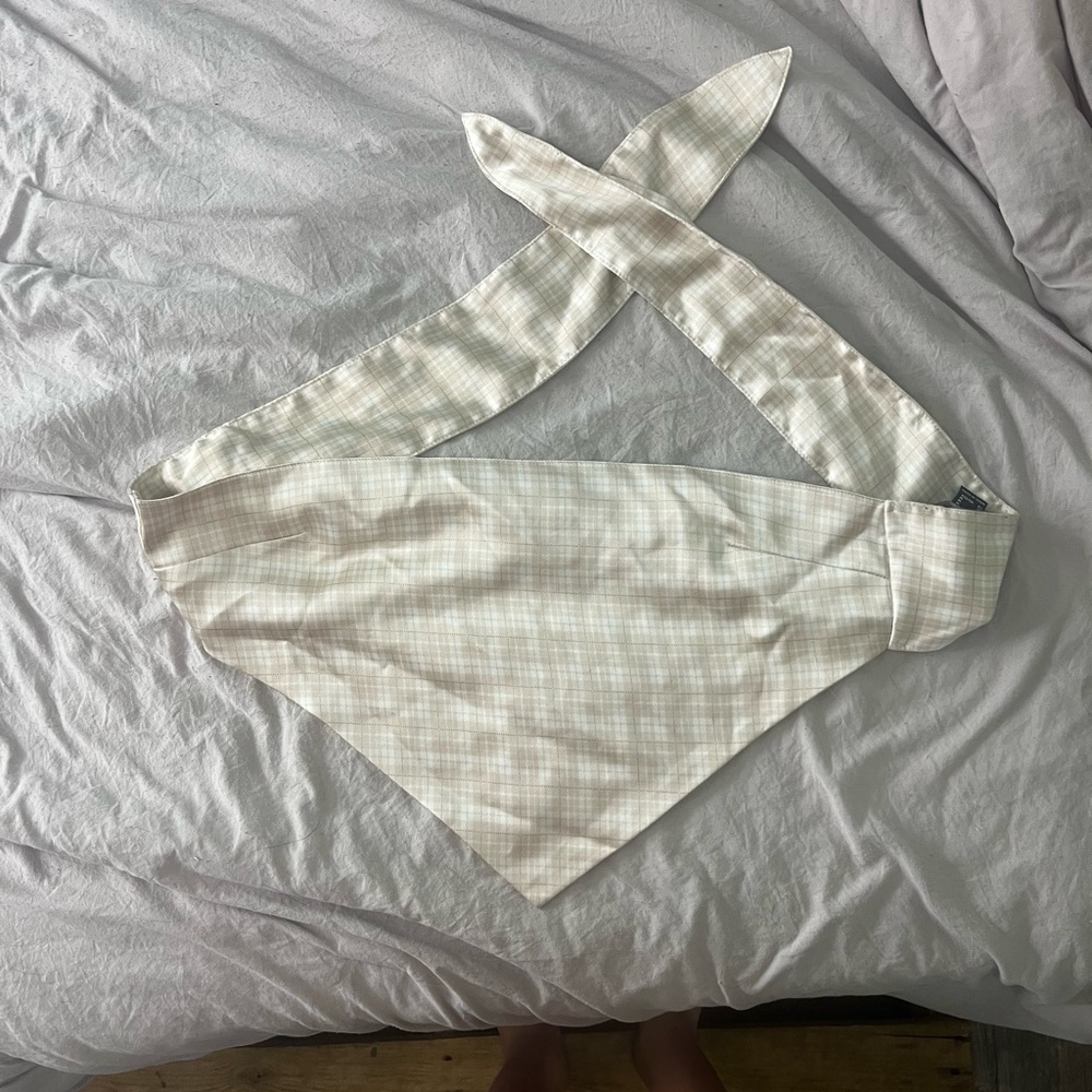 Creme bandana tie tank top medium